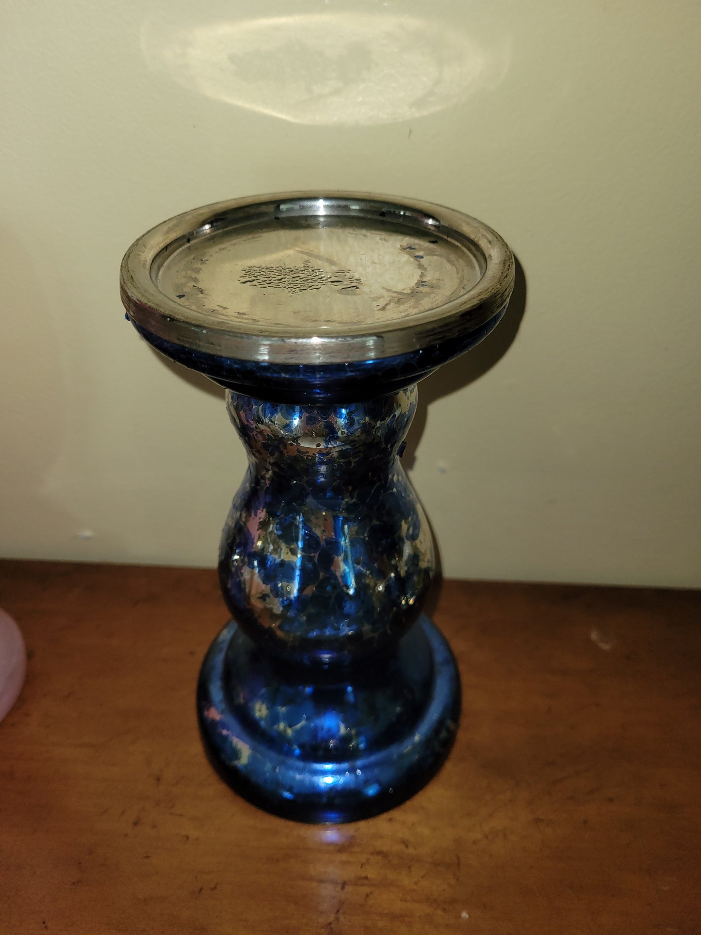 Blue and Silver Metallic Pillar