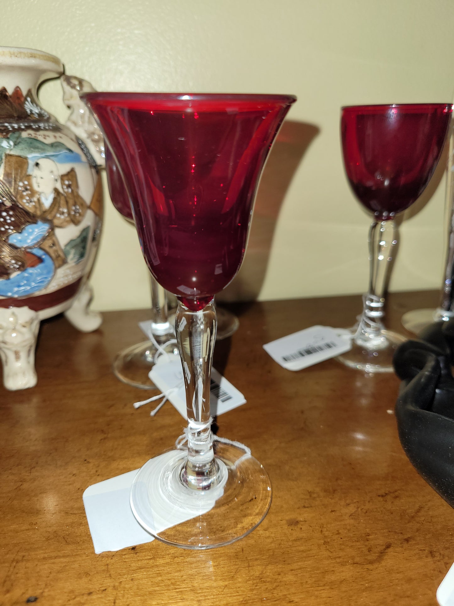 Red Sherry Glass Container