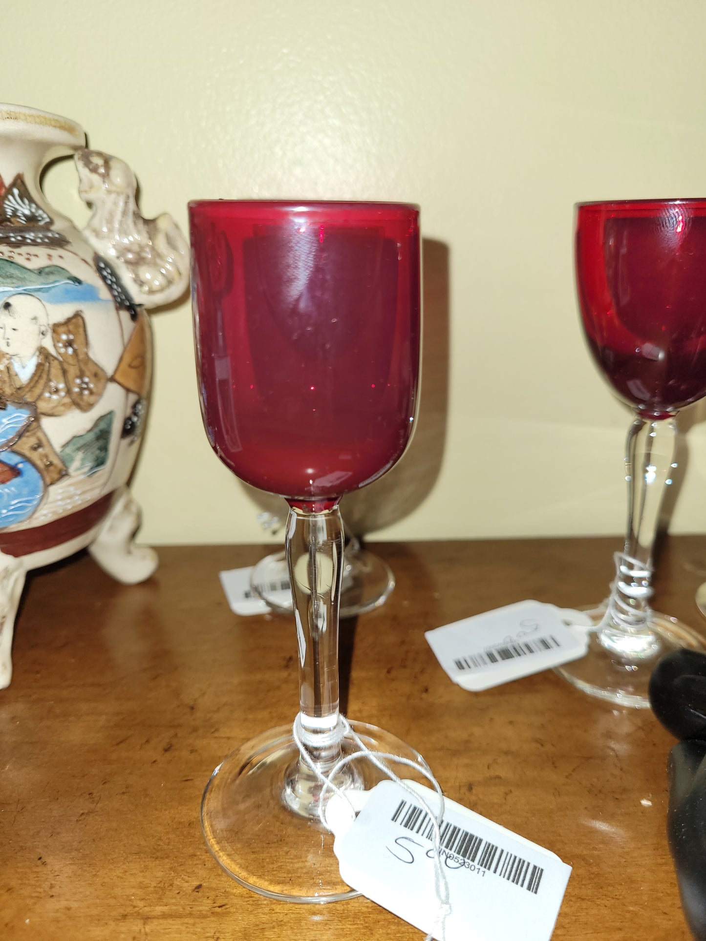 Red Sherry Glass Container small