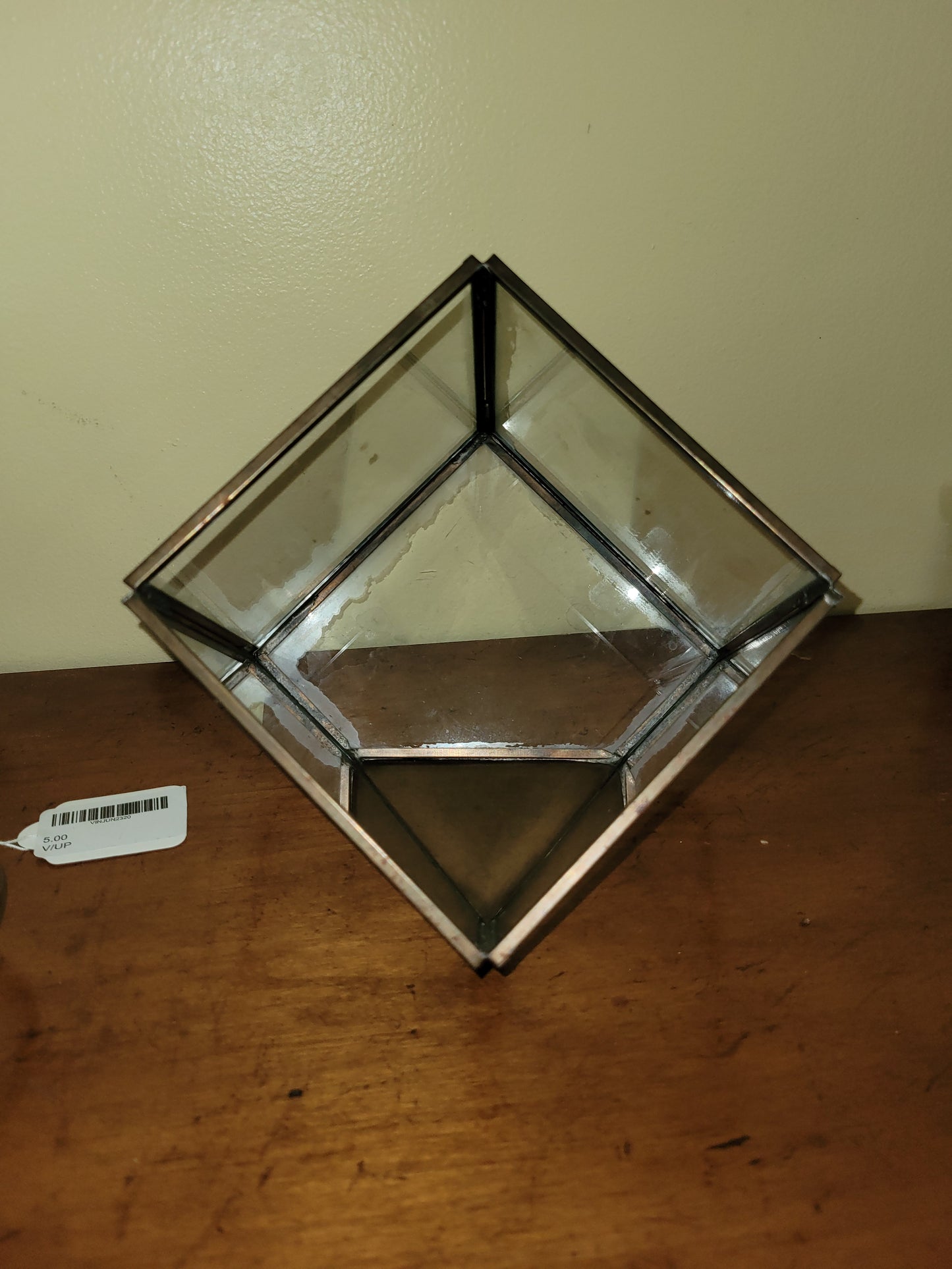 Diamond Shape Glass Container
