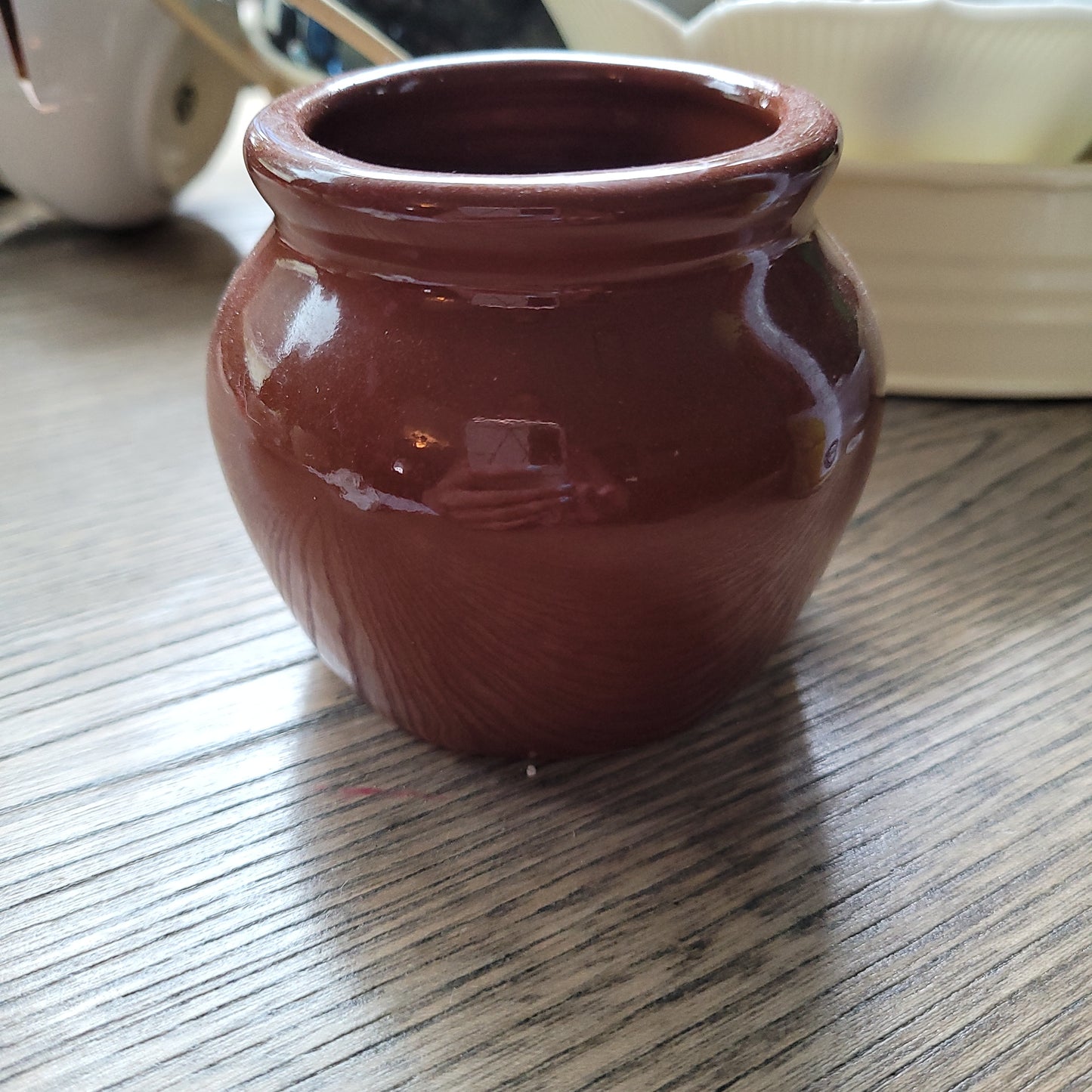Brown Ceramic Mini Pot
