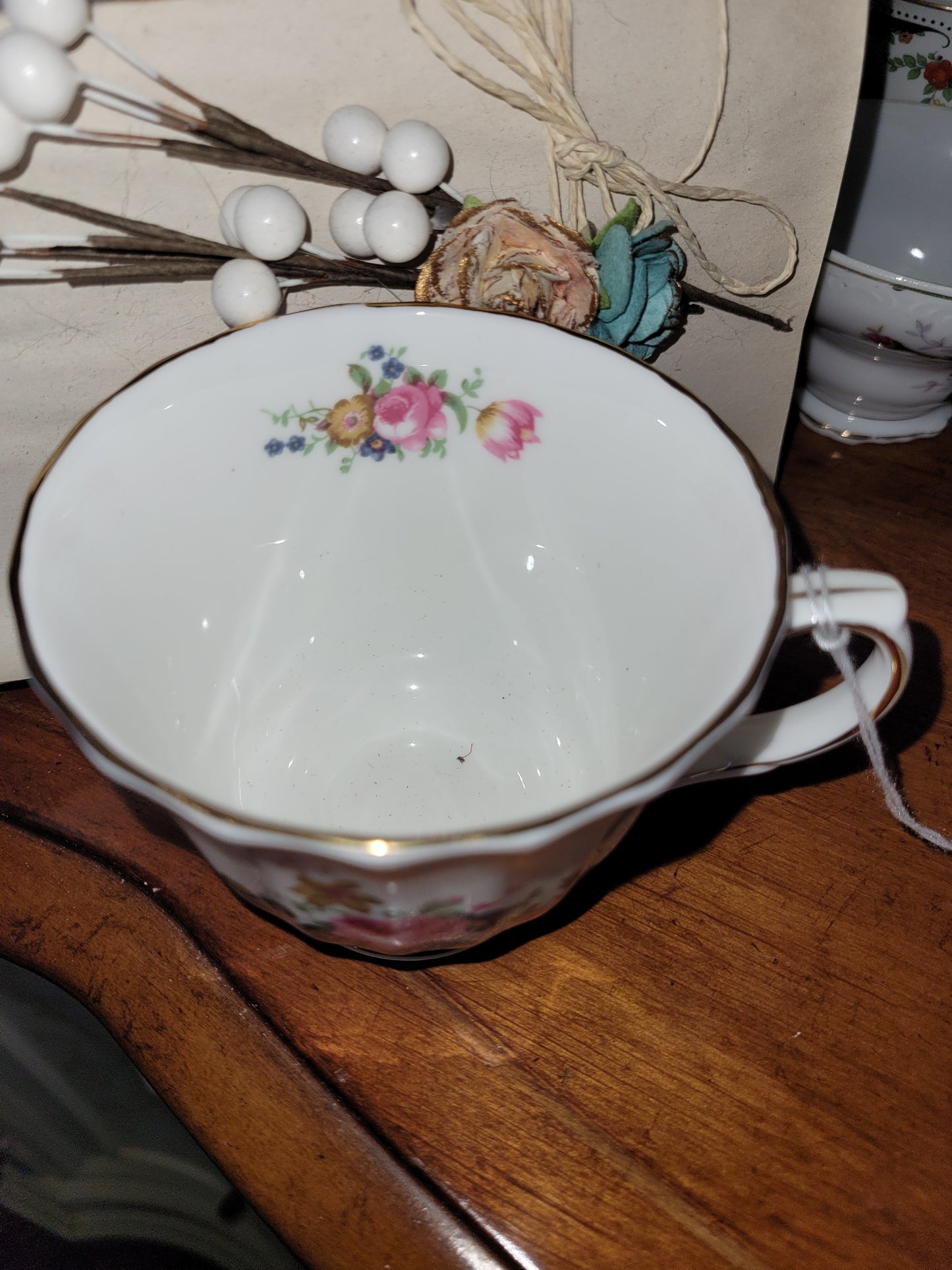 Floral Coffee Tea Cup Saucer Container