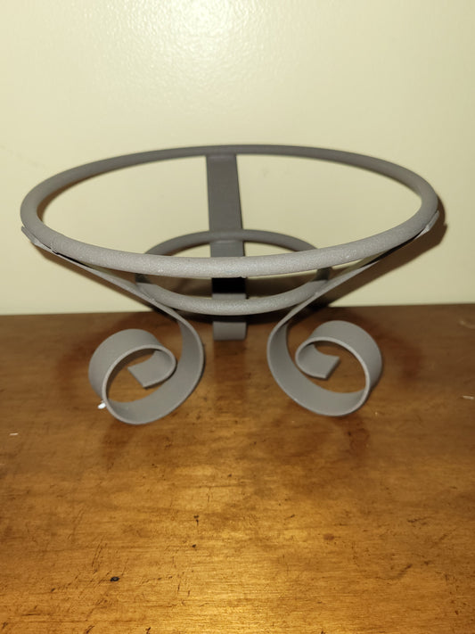 Upcycled Grey Metal Pedestal