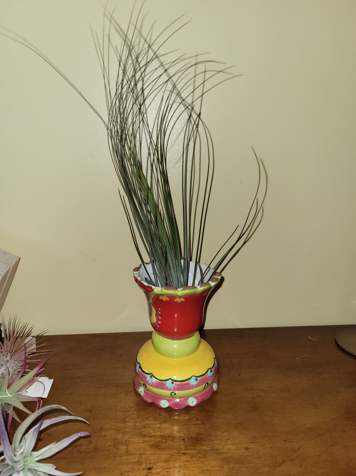 Multicolored Reversible Ceramic Container