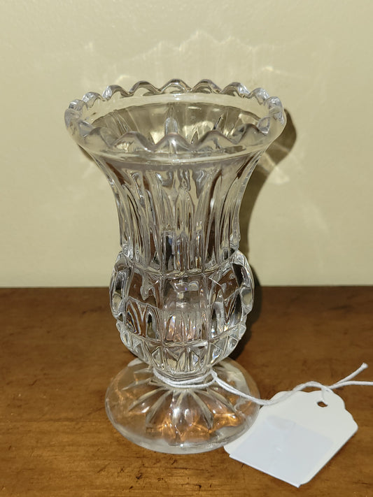 Fluted Clear Glass Mini Vase