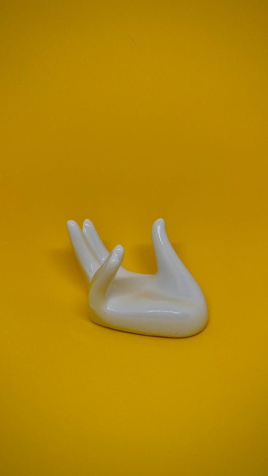 White Hand Air Plant Holder